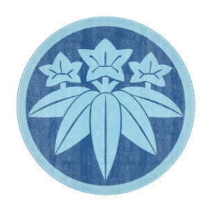 Oriental Kamakura Minamoto Mon Japansk klan blue