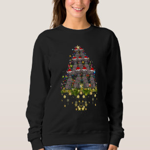 Oriental Kort Hair Cat Julgran Ljus Julafton T Shirt