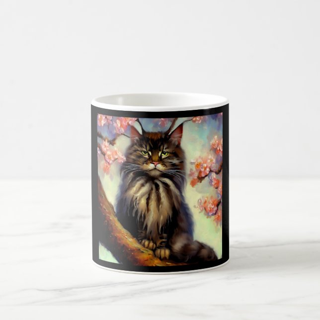 Oriental Långhårig Cat Kaffemugg (Center)