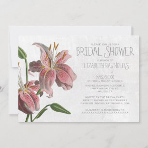 Oriental Lily Inbjudningskort för möhippa