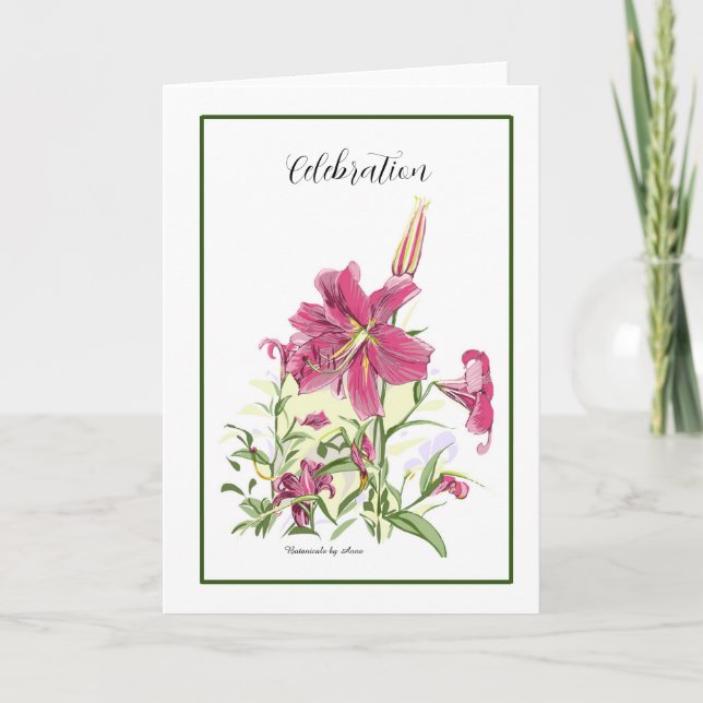 Oriental Lily-kort Tack Kort (Framsida)