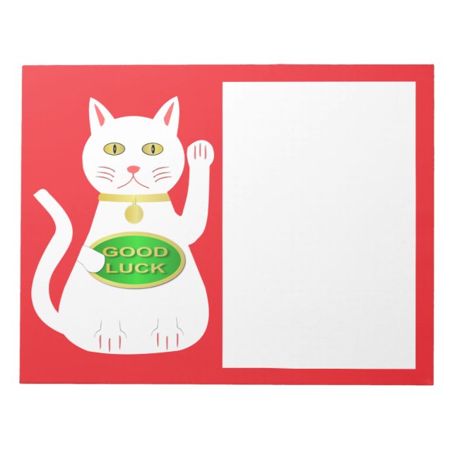 Oriental Lucky Cat Anteckningsblock (Framsida)