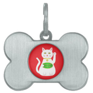 Oriental Lucky Cat ID-bricka Husdjur