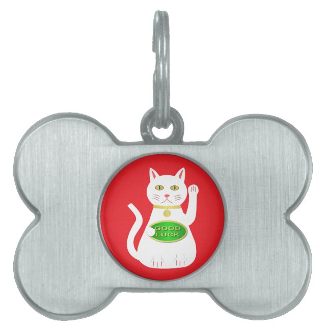 Oriental Lucky Cat ID-bricka Husdjur (Framsidan)