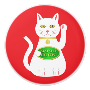 Oriental Lucky Cat Knopp