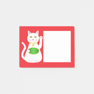 Oriental Lucky Cat Post-it Block