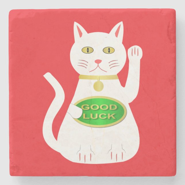 Oriental Lucky Cat Stenunderlägg (Framsidan)