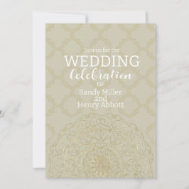 Oriental Mandala - bröllopsinbjudningskort Inbjudningar