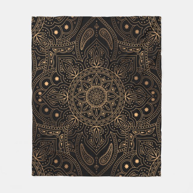 Oriental mandala royal, sömlöst mönster fleecefilt (Framsidan)