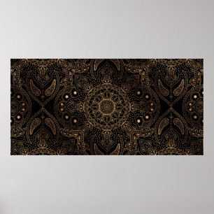 Oriental mandala royal, sömlöst mönster poster