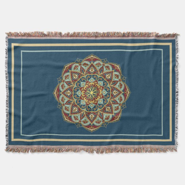 Oriental Mandala - Throw Blanket Filt (Framsidan)