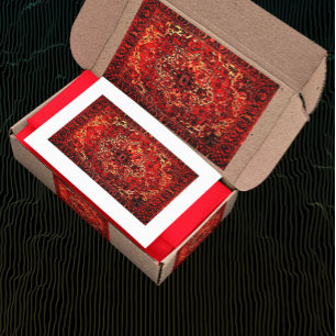 Oriental matta design i levande färg rektangulärt klistermärke