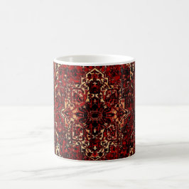 Oriental matta design i mörk red kaffemugg
