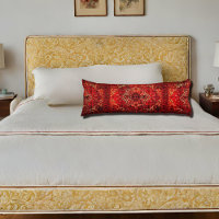 Oriental matta design i mörk red