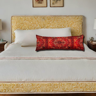 Oriental matta design i mörk red kroppskudde