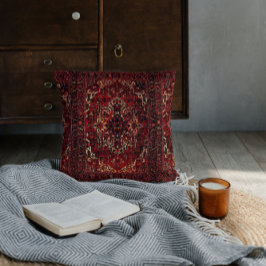 Oriental matta design i mörk red kudde