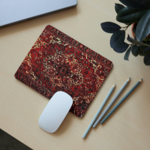 Oriental matta design i mörk red musmatta