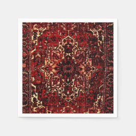 Oriental matta design i mörk red pappersservett