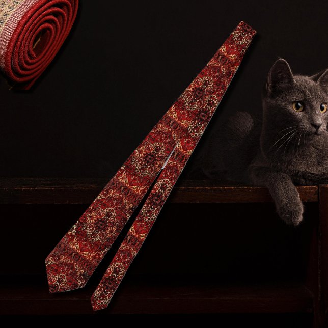 Oriental matta design i mörk red slips (Skapare uppladdad)