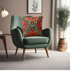 Oriental matta i blå&orange kudde