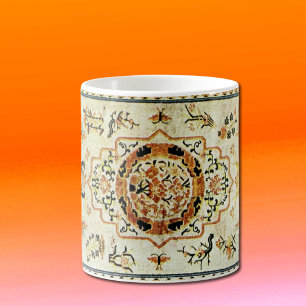 Oriental matta i ljusa färg kaffemugg