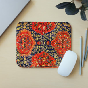 Oriental matta in blue& bright orange musmatta