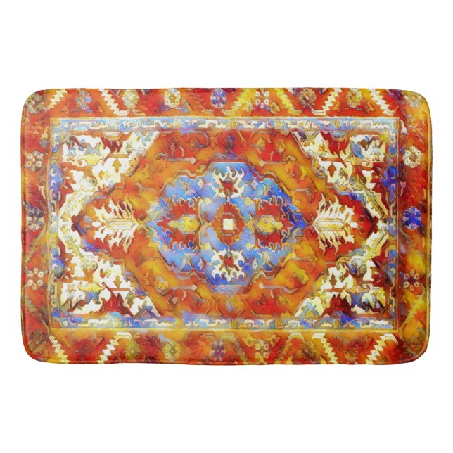 Oriental matta - orangens blå vattenfärgsutseende (Framsidan)