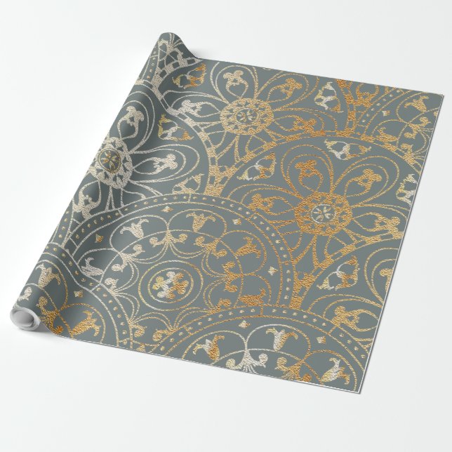 Oriental Mönster Mandala - Wrapping Papper Presentpapper (Utrullad)