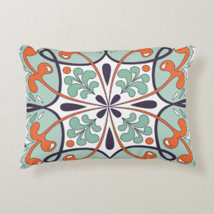 Oriental Moroccan Tile Blommigt Design Prydnadskudde