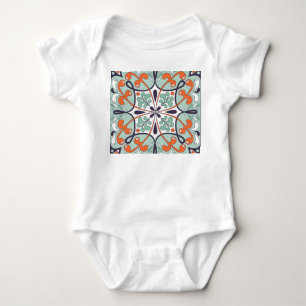 Oriental Moroccan Tile Blommigt Design T Shirt