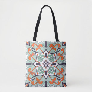 Oriental Moroccan Tile Blommigt Design Tygkasse