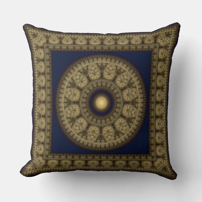 Oriental mosaic framed mandala kudde (Framsida)