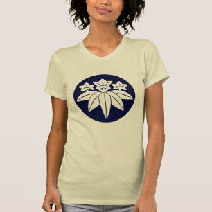 Oriental Navy Blue Kamakura Minamoto Japan Mon Art T Shirt