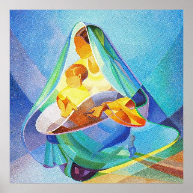 Oriental ntivity scen, Mary med Jesus, Poster (Framsidan)