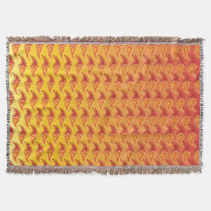 Oriental Orange Twin flame Persian Paisley Mönster Mysfilt