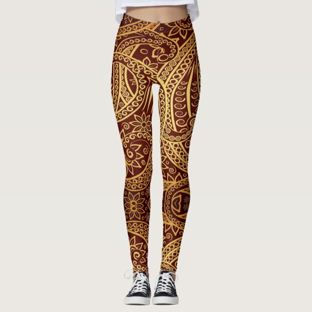 Oriental Ornament - Power Yoga Leggings (Framsida)