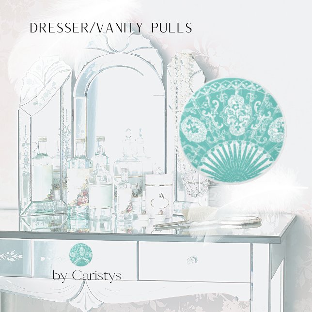 Oriental Ornate Teal & White Knopp (Skapare uppladdad)