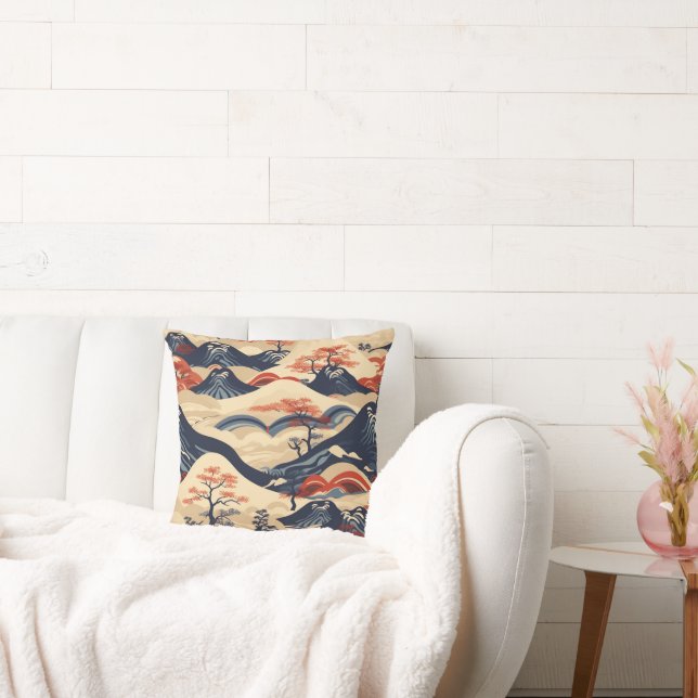 Oriental Painting Stil Cushion Kudde (Soffa)