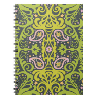 Oriental paisley ornament. dekorativ sömlös fot anteckningsbok