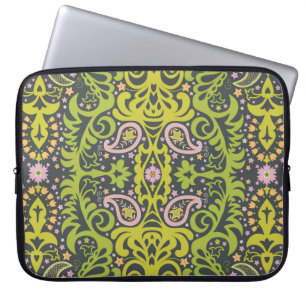 Oriental paisley ornament. dekorativ sömlös fot laptop fodral