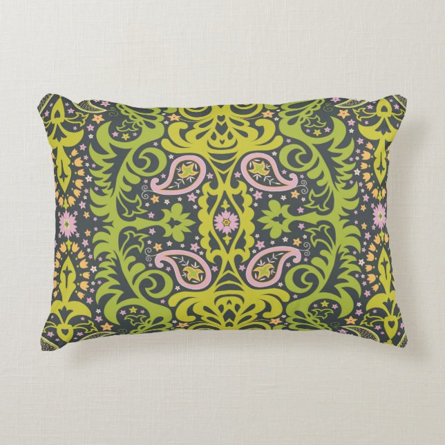 Oriental paisley ornament. dekorativ sömlös fot prydnadskudde (Framsidan)