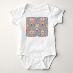 Oriental Paisley Peacock Feather Background T Shirt