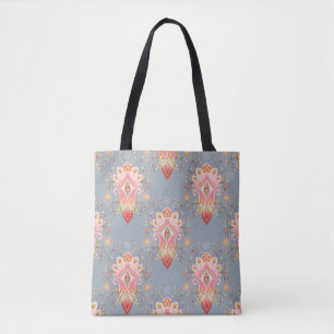 Oriental Paisley Peacock Feather Background Tygkasse