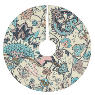 Oriental Paisley: Stylized Textile Elegance. Julgransmatta Borstad Polyester