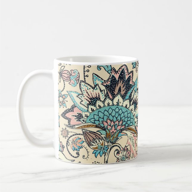 Oriental Paisley: Stylized Textile Elegance. Kaffemugg (Vänster)