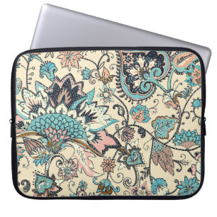 Oriental Paisley: Stylized Textile Elegance. Laptop Fodral
