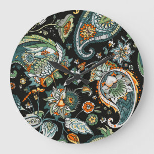 Oriental paisley: traditionell turkisk motiv. stor klocka