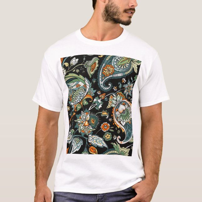 Oriental paisley: traditionell turkisk motiv. t shirt (Framsida)