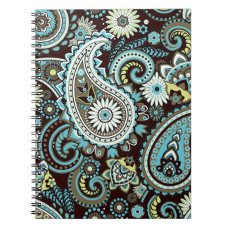 Oriental Paisley Vintage Seamless Mönster Anteckningsbok