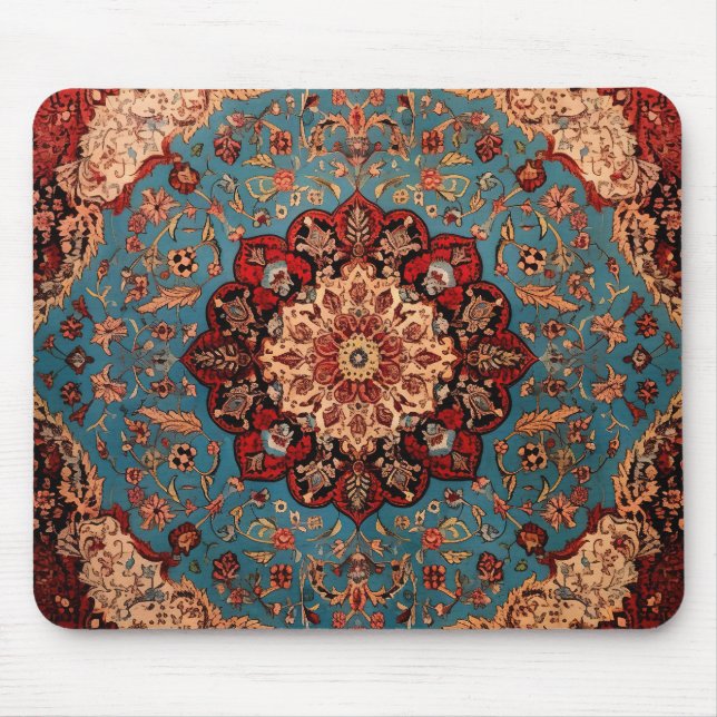Oriental Persian Carpet Sapphire Red Musmatta (Framsidan)